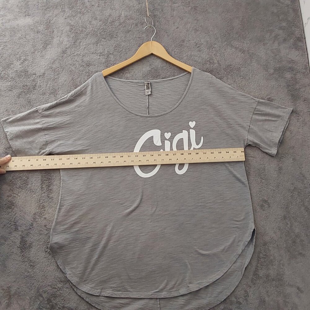 Instant Message “Gigi” Graphic Tee – Women’s 2XL – Gray Short Sleeve Top - Picture 3 of 7